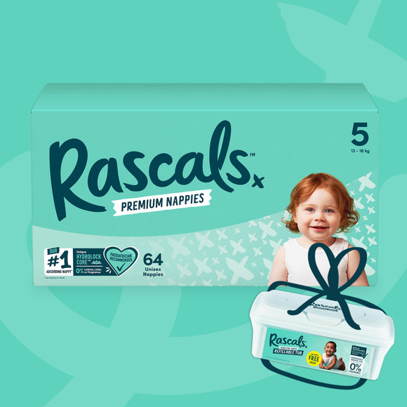 RASCALS хүүхдийн живх №5 /13-18кг, 64ш/ + БЭЛЭГ